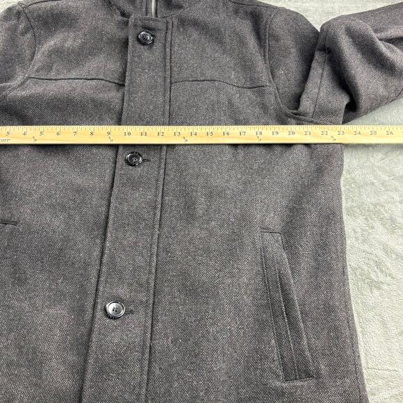 Joseph Abboud Coat Men’s M Wool Blend Jacket Formal Button Up Double Zip Gray - Picture 9 of 13